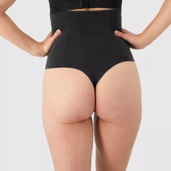 NEW Maidenform Women's Shapewear Extra Firm Shaping Thong SES200 Black M - Picture 2 of 7